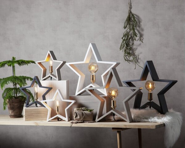 Decorazione luminosa nera con motivo natalizio Lysekil - Star Trading