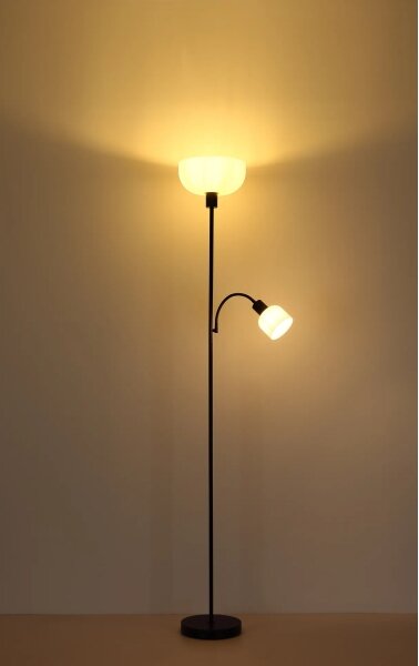 Globo 59947B - Lampada da terra HINTON 1xE27/40W/230V + 1xE14/25W