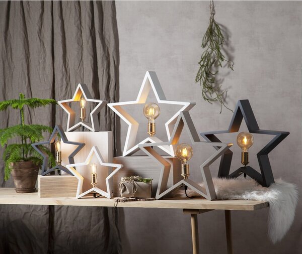 Decorazione luminosa nera con motivo natalizio Lysekil - Star Trading