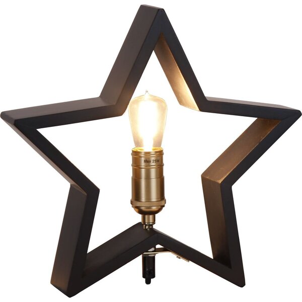 Decorazione luminosa nera con motivo natalizio Lysekil - Star Trading