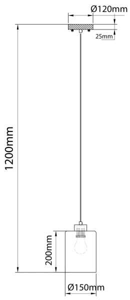 Globo 15977H - Lampada a sospensione con cavo ROWENA 1xE27/60W/230V beige/bianco