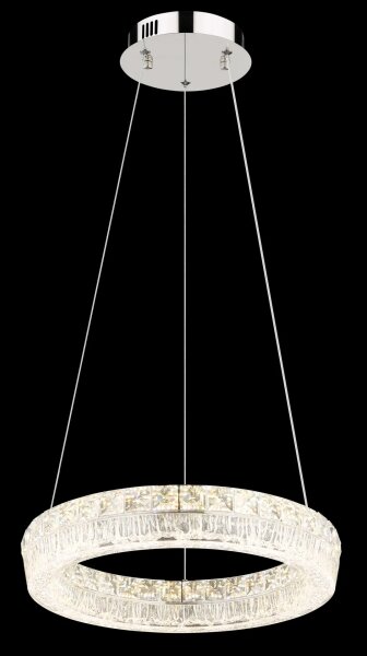Globo 67387-24 - Lampadario LED dimmerabile a sospensione con cavo LAUREL LED/24W/230V trasparente+telecomando