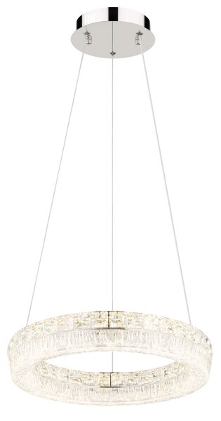 Globo 67387-24 - Lampadario LED dimmerabile a sospensione con cavo LAUREL LED/24W/230V trasparente+telecomando