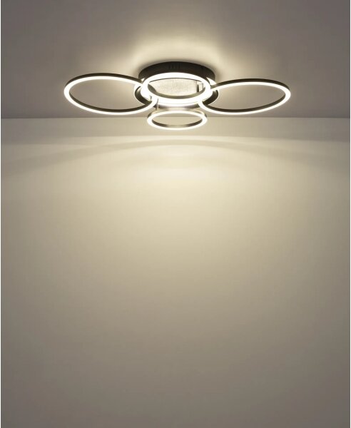 Globo 48477-40C - Plafoniera LED ALVIS LED/40W/230V 4000K 72x52 cm nera