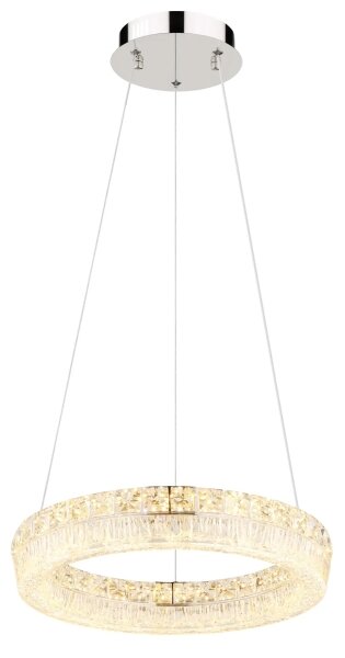 Globo 67387-24 - Lampadario LED dimmerabile a sospensione con cavo LAUREL LED/24W/230V trasparente+telecomando