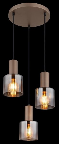 Globo 54318-3HR - Lampadario sospeso su cavo WALTON 3xE27/40W/230V