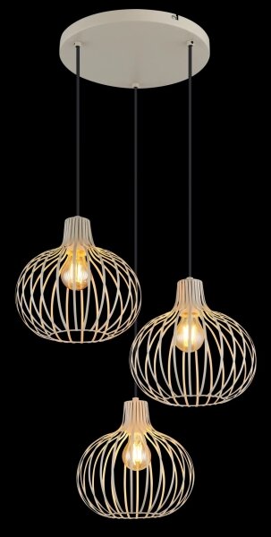 Globo 33379319 - Lampadario a sospensione con cavo MATEO 3xE27/40W/230V beige