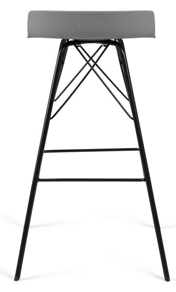 Set di sedie da bar grigia 2 pz (altezza della seduta 71 cm) Tori – Tenzo