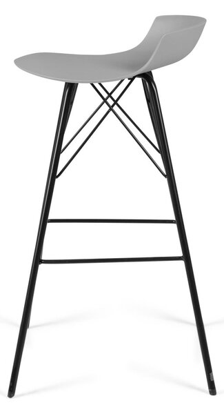 Set di sedie da bar grigia 2 pz (altezza della seduta 71 cm) Tori – Tenzo