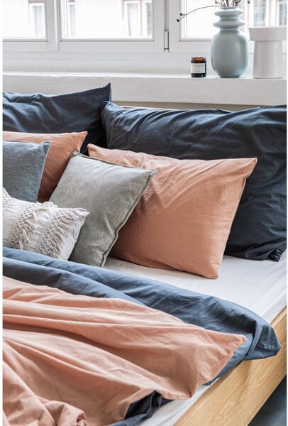 Biancheria da letto matrimoniale marrone naturale in cotone stonewashed , 200 x 220 cm - Bonami Selection