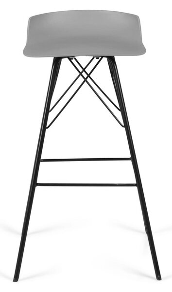 Set di sedie da bar grigia 2 pz (altezza della seduta 71 cm) Tori – Tenzo