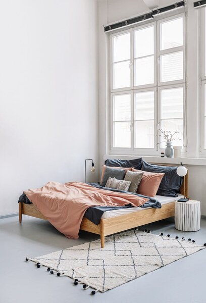 Biancheria da letto matrimoniale marrone naturale in cotone stonewashed , 200 x 220 cm - Bonami Selection