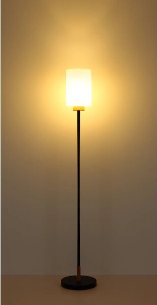 Globo 15977S - Lampada da terra ROWENA 1xE27/60W/230V nero/bianco