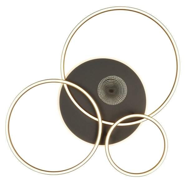 Globo 48466-54 - Plafoniera LED dimmerabile INVERTINA 54W/230V 90x70 cm nero+telecomando