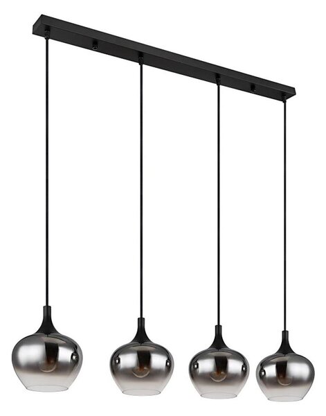 Globo 15548-4H - Lampada a sospensione con cavo MAXY 4xE27/40W/230V nero