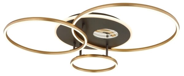 Globo 48466-54 - Plafoniera LED dimmerabile INVERTINA 54W/230V 90x70 cm nero+telecomando
