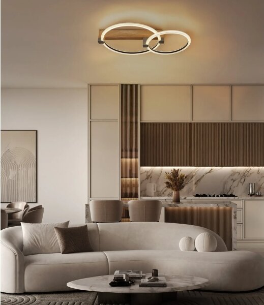 Globo 48050D1 - Plafoniera LED FLETCHER LED/24W/230V 3000K 58x38 cm beige