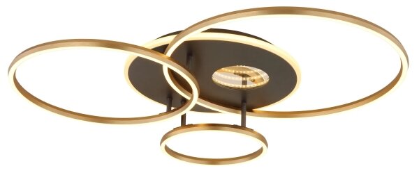 Globo 48466-54 - Plafoniera LED dimmerabile INVERTINA 54W/230V 90x70 cm nero+telecomando