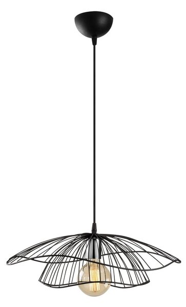 Lampadario nero con paralume in metallo ø 50 cm Farac – Opviq lights