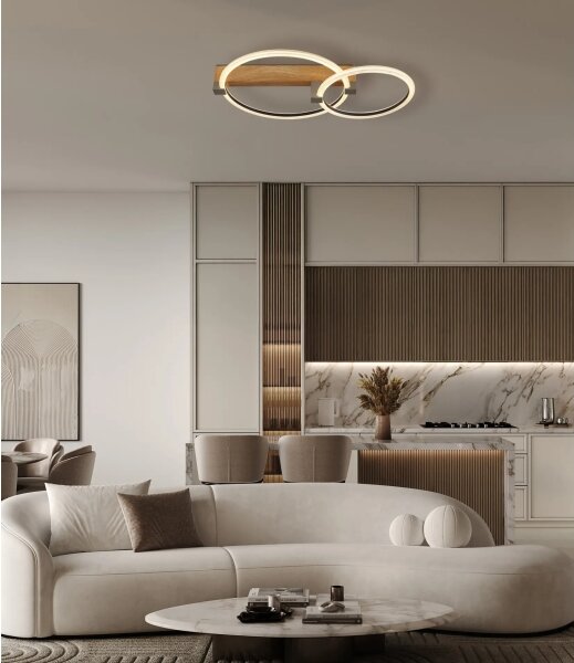 Globo 48050D1 - Plafoniera LED FLETCHER LED/24W/230V 3000K 58x38 cm beige