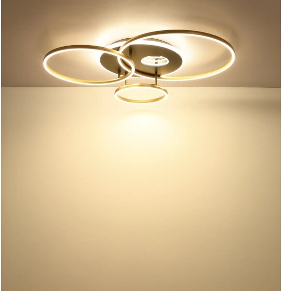 Globo 48466-54 - Plafoniera LED dimmerabile INVERTINA 54W/230V 90x70 cm nero+telecomando