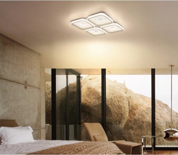 Globo 48097-60 - Plafoniera LED dimmerabile MOSAIKO LED/55W/230V 54x54 cm+telecomando
