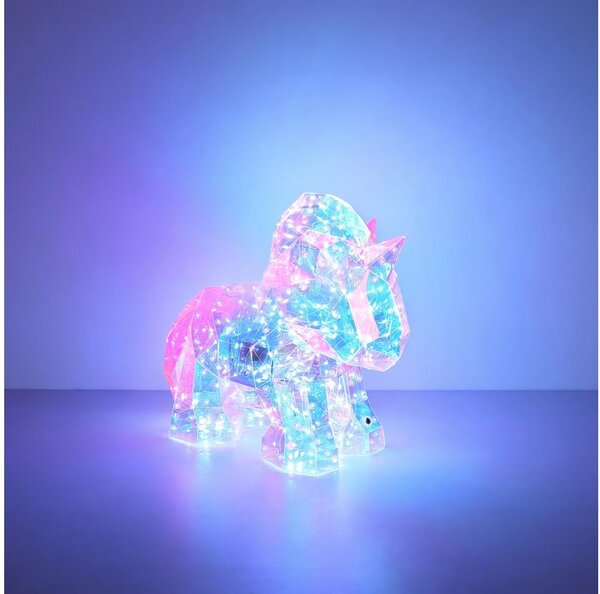 Globo 28088N - Lampada da tavolo decorativa LED ricaricabile e dimmerabile BRONDAR LED/4W/5V 1800 mAh unicorno