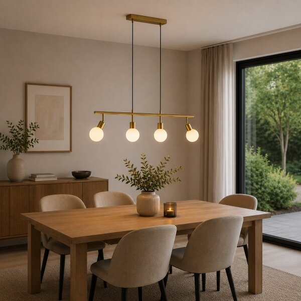 Brilliant - Lampadario a sospensione su cavo JORGE 4xG9/10W/230V ottone