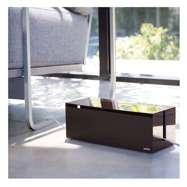 Scatola di ricarica nera e marrone Web Cable Box - YAMAZAKI