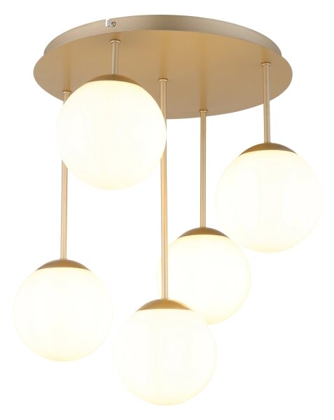 Globo 47441-5CH - Lampadario a soffitto HARMON 5xE14/25W/230V ottone