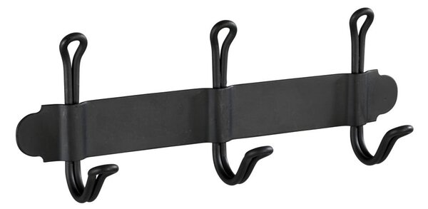 Gancio a muro triplo autoportante nero Nostalgia - Wenko