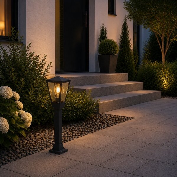 Brilliant - Lampada da esterno WESTDLIFF 1xE27/20W/230V 73,4 cm IP44 antracite