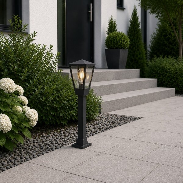 Brilliant - Lampada da esterno WESTDLIFF 1xE27/20W/230V 73,4 cm IP44 antracite