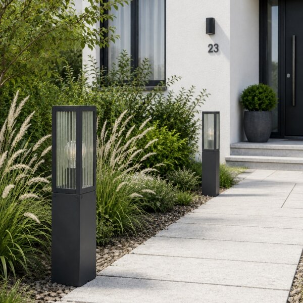 Brilliant - Lampada da esterno GETTA 1xE27/20W/230V 50 cm IP44 nero