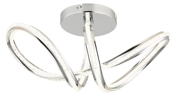 Globo 67440D - plafoniera LED dimmerabile EVANGELINE LED/40W/230V cromo lucido+telecomando