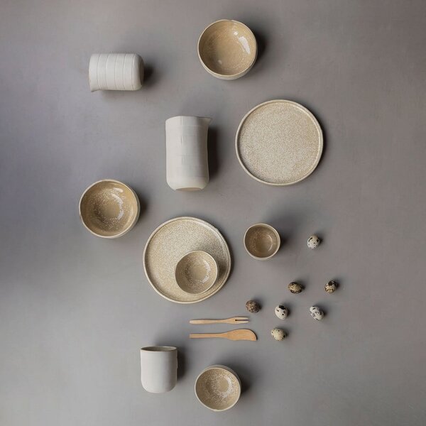 Ciotole bianco-beige in set di 2 pezzi in pietra ø 13,5 cm Sand Grain - Mette Ditmer Denmark