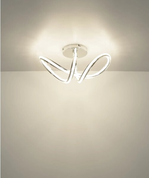 Globo 67440D - plafoniera LED dimmerabile EVANGELINE LED/40W/230V cromo lucido+telecomando