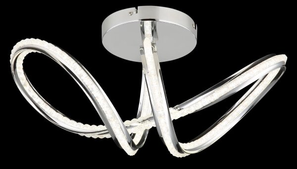 Globo 67440D - plafoniera LED dimmerabile EVANGELINE LED/40W/230V cromo lucido+telecomando