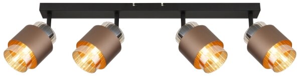 Globo 15560-4C - Faretto MILLEY 4xE27/40W/230V nero/bronzo