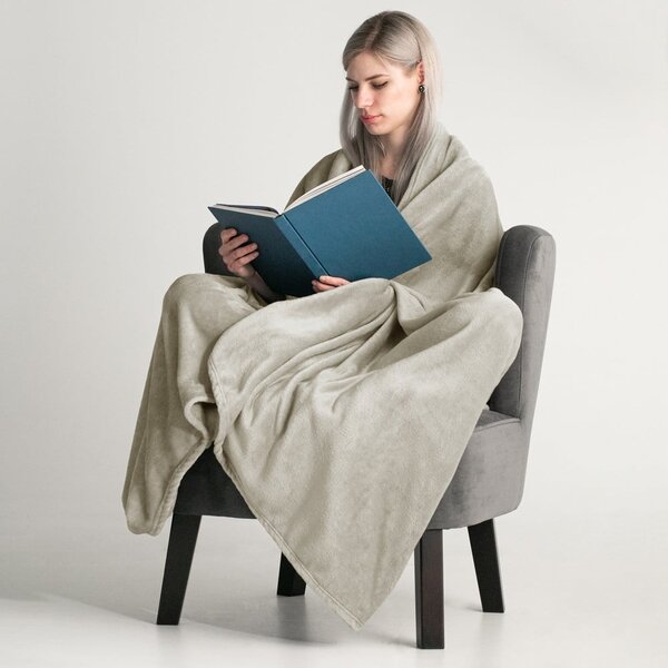 Coperta beige in micropile 150x200 cm Mic – Restilo