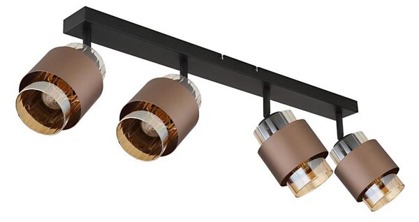 Globo 15560-4C - Faretto MILLEY 4xE27/40W/230V nero/bronzo