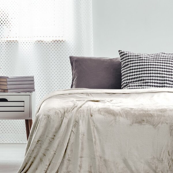 Coperta beige in micropile 150x200 cm Mic – Restilo