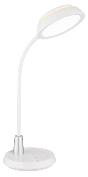 Globo 58496W - Lampada da tavolo dimmerabile a sfioramento KIRK LED/12W/230V bianca