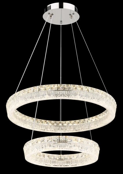 Globo 67387-60 - Lampada a sospensione LED dimmerabile su cavo LAUREL LED/60W/230V vetro trasparente + telecomando