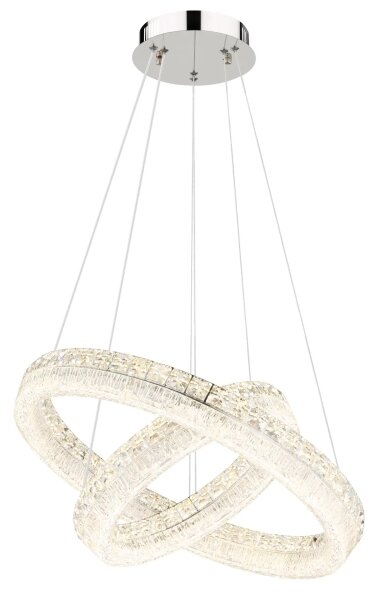Globo 67387-60 - Lampada a sospensione LED dimmerabile su cavo LAUREL LED/60W/230V vetro trasparente + telecomando