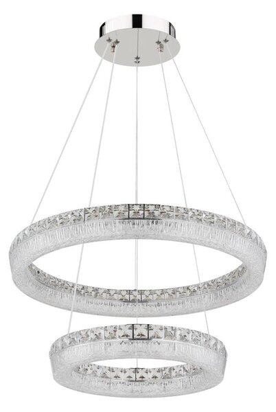 Globo 67387-60 - Lampada a sospensione LED dimmerabile su cavo LAUREL LED/60W/230V vetro trasparente + telecomando