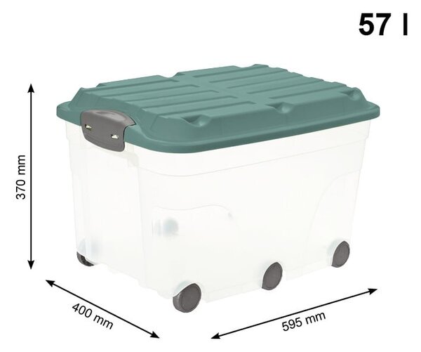 Scatola di plastica con coperchio Roller - Rotho