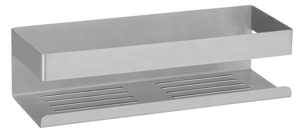 Mensola da bagno color argento opaco adesiva in acciaio inox Genova Matt - Wenko