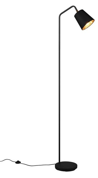 Lampada da terra nera con paralume in tessuto (altezza 148 cm) Buddy - Reality