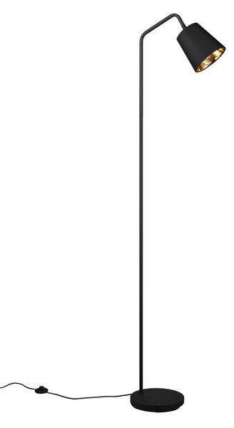 Lampada da terra nera con paralume in tessuto (altezza 148 cm) Buddy - Reality